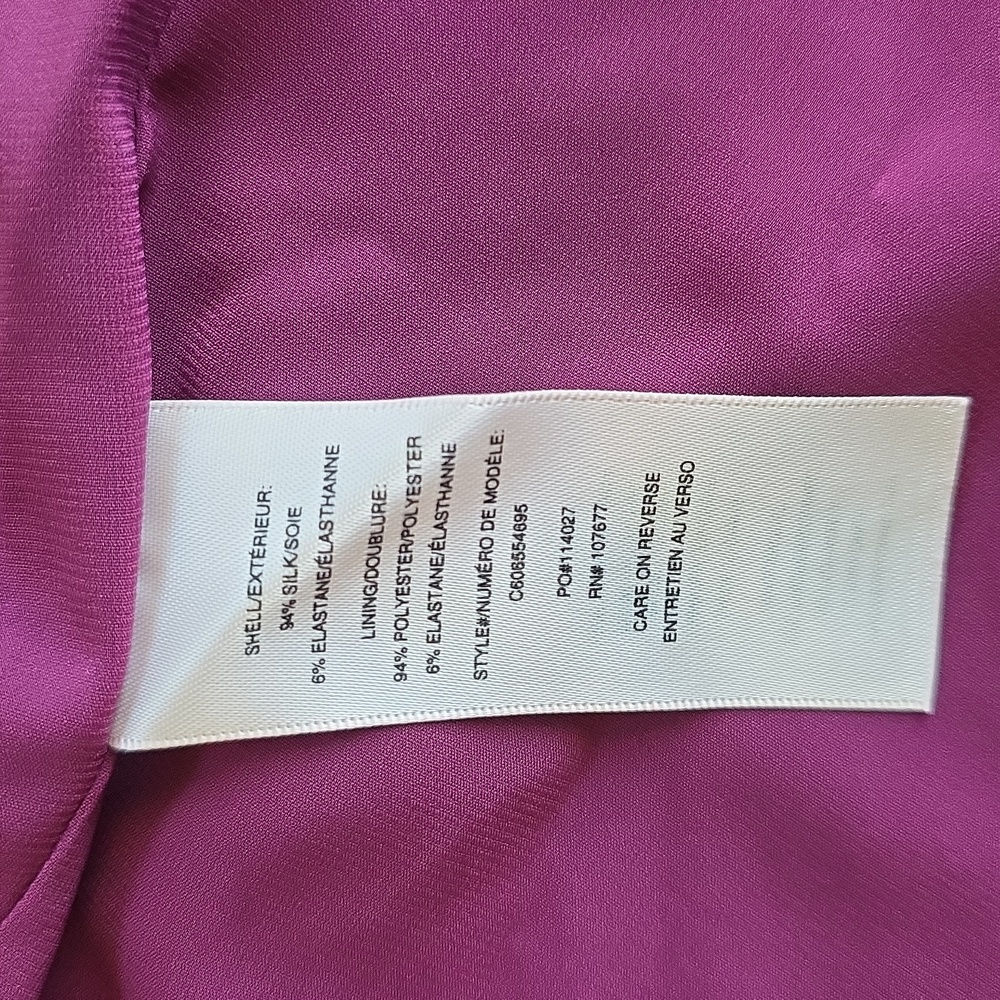 Alice + Olivia Fierra Racerback Silk Mini Slip Dress Burgundy Purple, Size S/P - Picture 7 of 9
